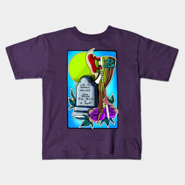 SummerSlayer Kids T-Shirt by Tookiester